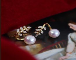 Niche Design Small Leaf Pearl Earrings HighGrade Earrings for Women 2021new Trendy Retro french Style Earrings7838794