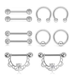 Fashion Jewellery Stainless Steel Navel Belly Lip Nipple Eyebrow Bar Ring Ball Piercing Kit Body Jewelry3944187