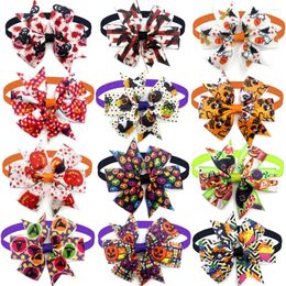 Dog Apparel 50/100pcs Halloween Pet Supplies Collar Bow Tie Neckties Small Hair Accessores Ties