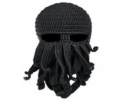 Knitted Face Mask Octopus Knitted Windproof Hat Wool Ski Face Masks Event Party Halloween Knitted Hat Squid Cap Beanie Cool Gifts 1984332