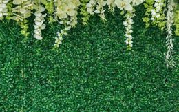 Green Grass Wall Flowers Decoration Vinyl Pography Backdrops Bridal Shower Po Booth Backgrounds for Wedding Studio Props13271174546787