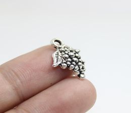 New Arrivals 50pcs 18x12mm mini Grapes Charms Antique silver Tone Grapes Charms Pendant For diy Jewelry7012712