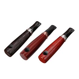 Latest Natural Wood Pipes Portable Tobacco Smoking Tube Innovative Design Removable Wooden Mouthpiece Holder Handpipes