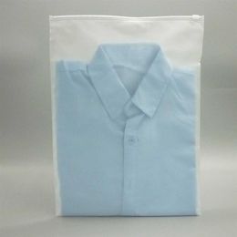 100X Zip lock Zipper Top frosted plastic bags for clothing T-Shirt Skirt retail packaging storage bag Customised printing Y0712315c