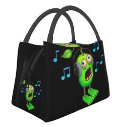 Bags My Singing Monsters Portable Lunch Box Women Waterproof Adventure Action Game Thermal Cooler Food Insulated Lunch Bag