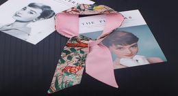 Letter Floral Silk Scarf 2020 New Design Headband for Women Fashion Print Head Scarf Long Handle Bag Scarf Scarves Wraps1855172