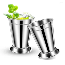 Wine Glasses Set Of 2 Mint Cups Classic Stainless Steel For Party Bar Home Restaurant 12Oz