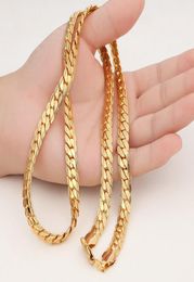 32 Inches Super Long Mens Necklace Classic Style 18k Yellow Gold Filled Fashion Mens Chain Jewellery Gift5497792