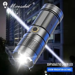 1pc High Power LED Flashlight, Portable Camping Fishing Lantern, USB Rechargeable Waterproof Zoom Torch, 78740.16inch Long Lighting Distance Spotlight