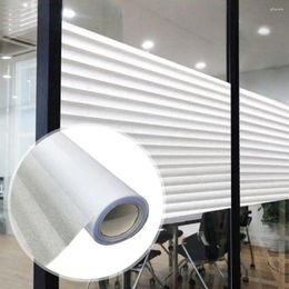 Wallpapers Imitation Louver Electrostatic Glue Free Glass Film Simple Style Office Home Window Sticker Translucent And Opaque