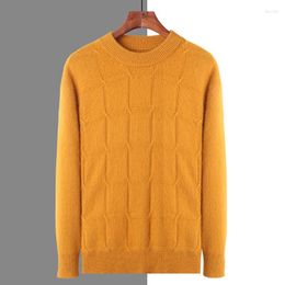 Men's Sweaters Pure Mink Cashmere Sweater O-neck Pullover Autumn And Winter Long-sleeved High-end Coat