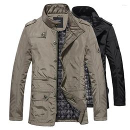 Men's Jackets 2023 Winter Men And Coats Mens Leisure Slim Windproof Thick Warm Jacket Long Trench Coat Parka Clothing