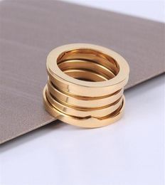 Gold Silver RoseGold Color Spring Rings for Women Men Girls Ladies Midi Rings Logo Classic Designer Wedding Bands Brand Jewelry2665330673