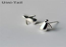 Stud UiniTail 925 Sterling Silver Cute Little Penguin Earrings Korean Fashion Tide Flow Hypoallergenic High Quality Jewelry12744129