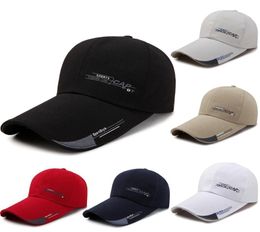 Men Women Solid Baseball Caps Adjustable Snapback Long Peak Hat Summer Sports Cap7710959