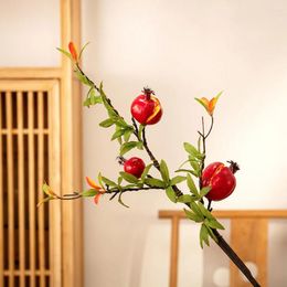 Decorative Flowers Simulated Fruit Pomegranate Home Decoration Green Plants Decor Artificial