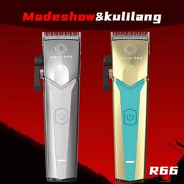 Trimmer Madeshow Kulilang R66 R77f Professional Men's Hair Clipper Trimmer Wireless Barber 7200rpm Usb Charging Oil Head Push Hair Salon