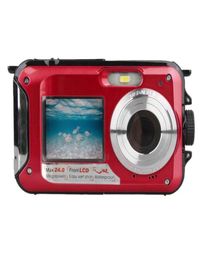 Waterproof Digital Camera Underwater Camera Video Recorder Selfie Dual Sn DV Recording CameraRed3322167