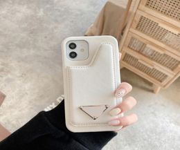 Iphone Case Leather Designers Patterns Fashion Card Pocket With Inverted Triangle 12Promax 12Pro 12Mini 12 11Promax 11Pro 11 7 8 D7340188