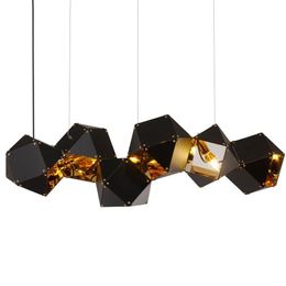 Nordic postmodern metal multi-head pendant lighting villa club loft designer pendant lamps decoracion salon vintage hanglamp 110-2236s