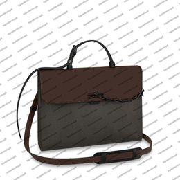 M30591 ROBUSTO BRIEFCASE Designer Men bag Messenger Purse Cowhide khaki Green Black portfolio attache case tote Handbag ShoulderBa2533