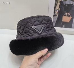 Luxury Designers autumn and winter Bucket Hat wide brim plush material men cold cap Women slim caps 3 styles available nice cool9886730