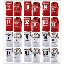 S 2023 FIBA Germany World Cup Basketball Jerseys 14 Dirk Nowitzki Dennis 17 Schroder 9 Franz Fwagner 10 Daniel Theis Maodo Lo Niels Giffey Weilerbabb