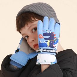 Kind Winter Warme Handschuhe Kinder Korallen Fleece Fäustlinge Kinder Skifahren Radfahren Anti Slip für 612Y Jungen Mädchen 231225