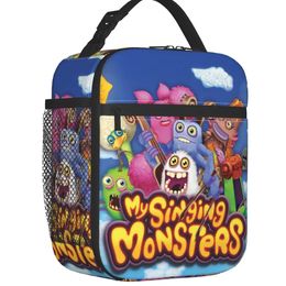 Bags My Singing Monsters Characters Insulated Lunch Bag Leakproof Cartoon Anime Game Cooler Thermal Lunch Tote Kids School Children