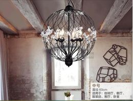 Chandeliers Nordic Lamp Creative Iron pendant Lights E14 Iron Lamp With Incandescent Bulbs For Light Home Crystal Pendant Chandelier