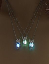 Charm Glowing Owl Pendant Necklace Cute Luminous Jewellery Choker 3 Colours Christmas Gift For Women Necklace Fashion Drop GB7184308
