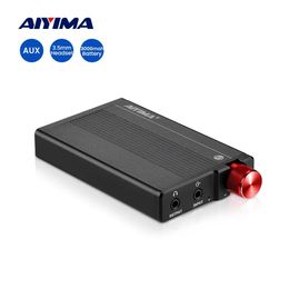 Mixer AIYIMA Portable Stereo Headphone Amplifier HiFi Earphone Amplifier 16300Ω 3.5MM AUX Audio Amp For Phone Android Music Player