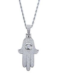 FashionHamsa hand pendant necklaces for men women Hand of Fatima diamonds necklace Judea Arab Religious Protector Jewellery real go7104275