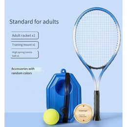 Tennis Rebounder With Elastic Rope Self Hitting Single Player Racquet Training Exercise Rackets Practise Ball Trainer 231225