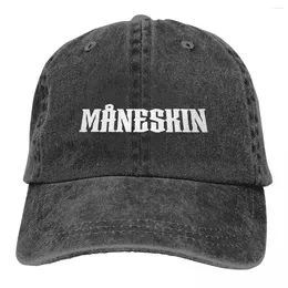 Ball Caps Baseball Cap Band Maneskin Accessories Men Women Retro Distressed Cotton Headwear Soft