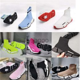 Designer socks Casual shoes Platform runner sneaker sock shoe master embossed Sneakers speeds booties men woman shiny knit speed