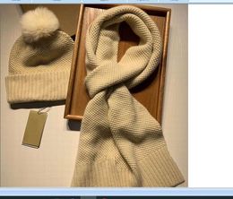 2024 high quality Winter Warm fashion soft Hats and Scarves gloves Sets with hair ball lozenge pattern knitting cotton many colors available free size the same size