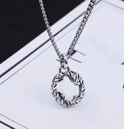 Letter Thai silver Chain Necklace Retro Couple Necklace Hip hop Men and Women Pendant Jewellery Gift accessory6031508