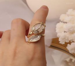 South Korea039s new design fashion jewelry exquisite copper inlaid zircon opal tulip creative opening ring female prom party ri4857049