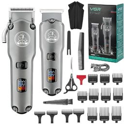 Professional Combo Kits Hair Clipper Electric Powerful Trimmer For Men Rechargeable Cordless Haircut Machine Lithium Ion 231225