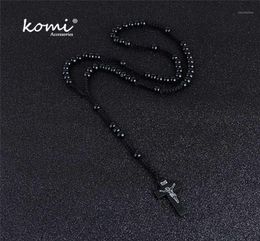 Komi Whole Catholic Orthodox 8mm Wooden Rosary Beads Brand Necklaces Religious Jesus Praying Necklaces Beads Jewelry12002265