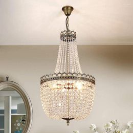 Chandeliers Crystal Chandelier Lights French Empire Country Adjustable Foyer Pendant 34.2"H X 19.6"W Modern Ceiling