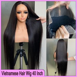 Malaysisches, peruanisches, indisches, brasilianisches, vietnamesisches, seidig glattes 13x4 HD-Lace-Frontal-Perücke der Güteklasse 12A, 28 Zoll, 100 % rohes, unbehandeltes Remy-Echthaar