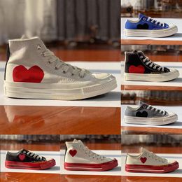 1970s cdg play designer high-top platform canvas shoes conversity sneakers run chuck hike classic 70 taylor eyes casual low top women men trainer white