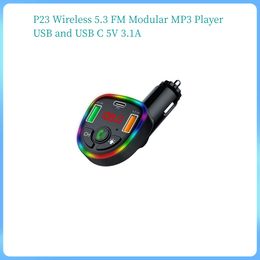 P23 FM Transmitter Audio Receiver MP3 Player 3.1A Fast Charging Hands free wireless 5.3 Car Kit
