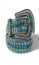 Cowgirl Cowboy Western Rhinestones Belt Bling Bling Diamond Studded Leather Belt Removable Buckle For Men Women7172346