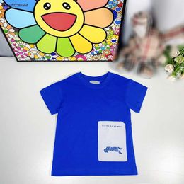 New Baby T-shirts summer kids designer clothes Size 100-160 blue round neck boys tees girl Short Sleeve Dec20