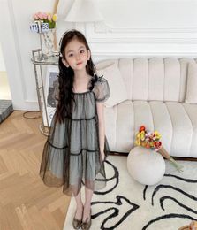Luxurious Lace Kids Girls Dress Summer Children Baby Girl Gold wire party Dresses Baby black tutu Clothes25374720653