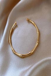 Bangle 14k Goldplated Fashion Slub Open Bracelet Personality For Women Bridesmaid Jewelry7151867