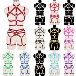 Garters Garters Chest Bondage Garter Belt Dance Rave Wear BDSM Women's Underwear Bra Gothic Body Harness Suspenders Set Sexy Lingerie Swor